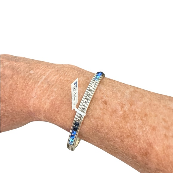 Brighton Silver And Blue Bangle Bracelet, NWT, Womens Brighton Bracelet - Picture 5 of 6